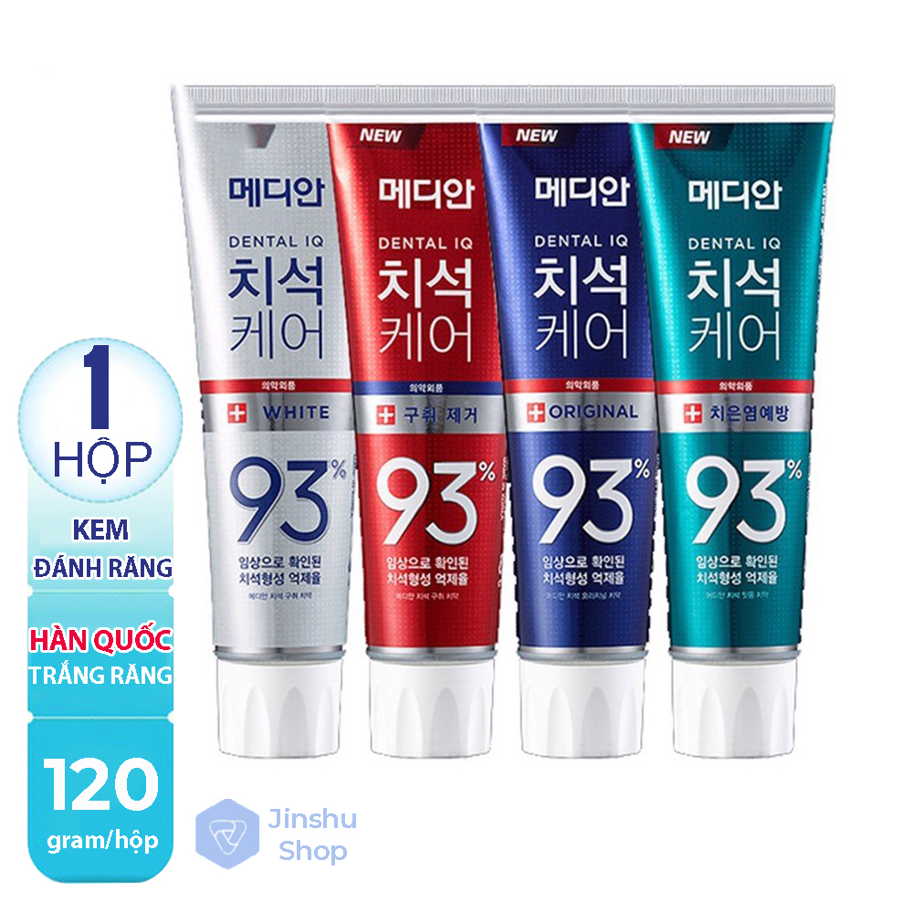 [HCM][ TRẮNG RĂNG CHỐNG HÔI MIỆNG BẢO VỆ CHÂN RĂNG ] 01 Tuýp (120gr) Kem Đánh Răng Tẩy Vôi Răng Chuyên Nghiệp MEDIAN 93% Dental IQ Hàn Quốc (Date: 36 tháng) - Giao hàng ngẫu nhiên.-[ 12.12 Hot Deals ]
