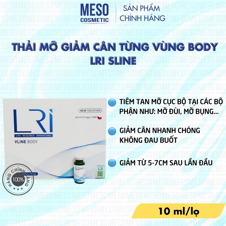 Thải mỡ giảm cân vùng bụng, đùi, bắp tay, chân,... Lri Sline For Body lọ 10ml