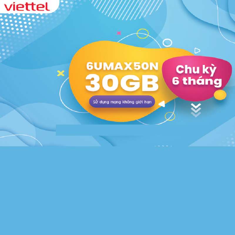 FREESHIP - CHƯA KÍCH HOẠT. Sim 4G Viettel 12UMAX50N Tặng 5GB 1 Tháng, trọn gói 1 năm ĐÃ HẾT. THAY BẰNG SIM TỶ GB YOUTUBE. BH 12 THÁNG.