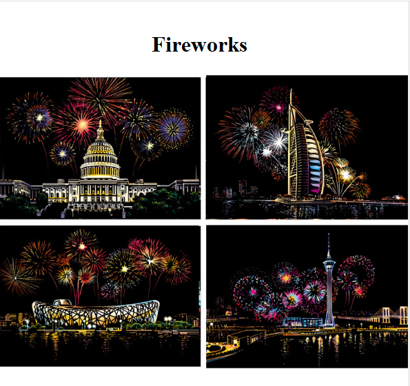 Bộ 4 tranh cạo Hàn quốc khổ A4