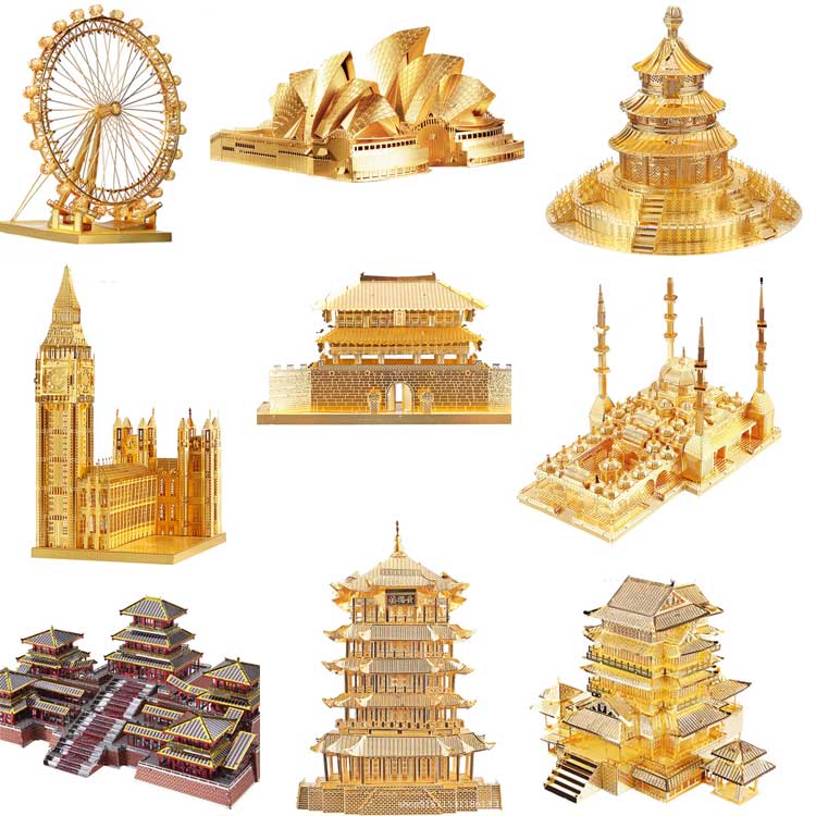 Mô hình 3D bằng thép tự ráp Piececool công trình nổi tiếng