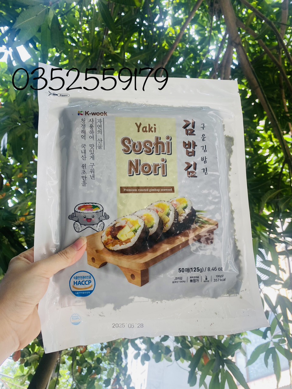 Rong biển cuộn cơm hàn quốc 50 lá