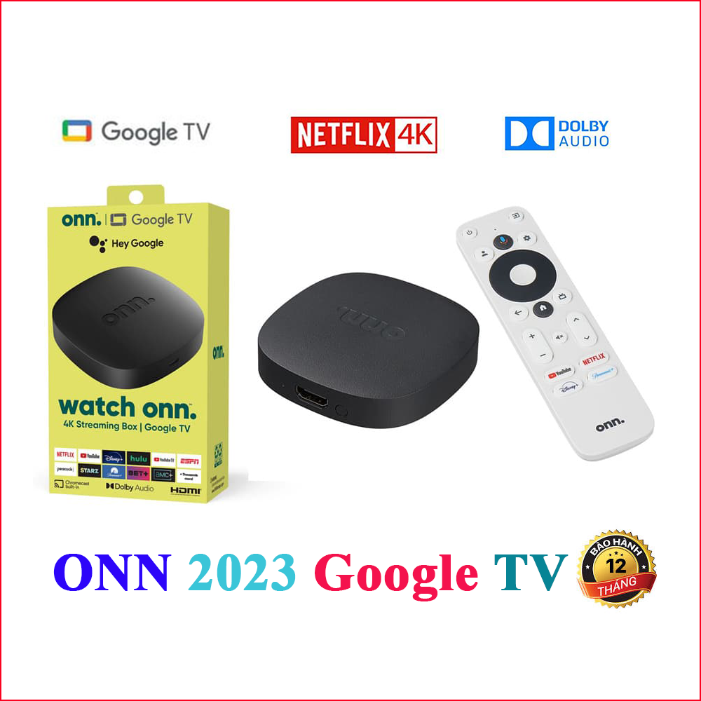 Android tivi box onn android box tv android 12 4k uhd hdr google cast chrome cast netflix