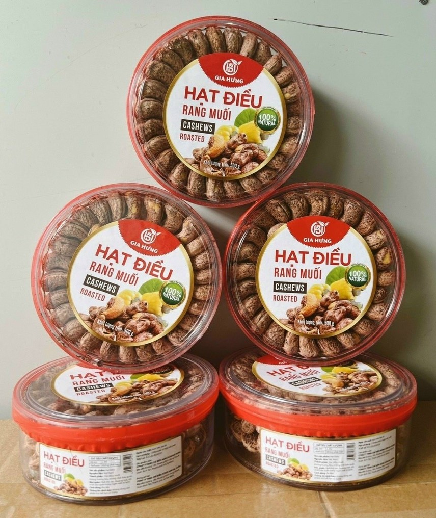 [ loại đặc biệt] Hạt Điều Rang Muối Xếp Hoa - Hộp 500gram