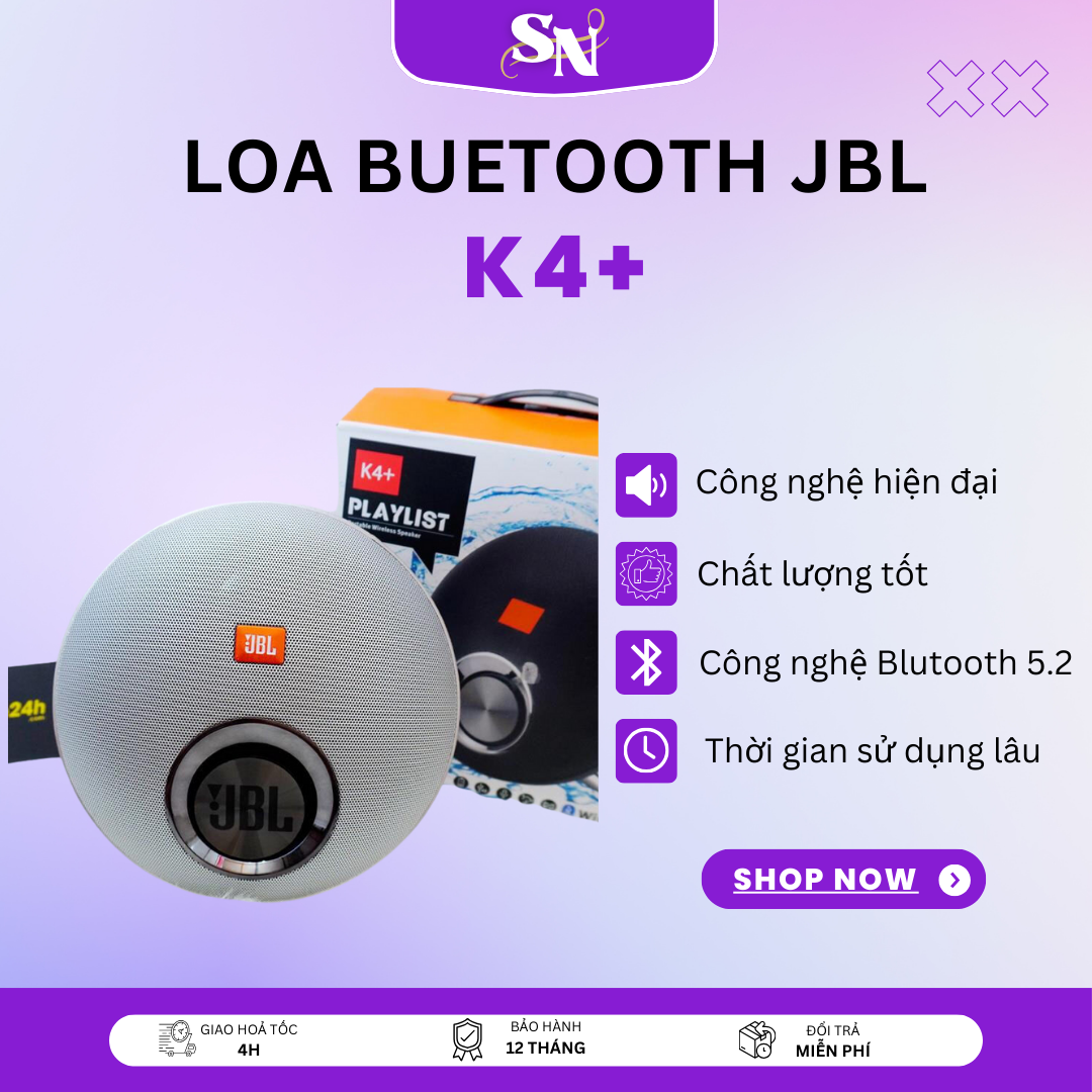 Loa Bluetooth JBL K4+ thiết kế sang trọng độc đáo, âm thanh Đỉnh Cao Loa bluetooth JBL K4+ kiêm pin dự phòng 4000mAh cao  Loa Bluetooth Loa Siêu Trầm Công Suất Lớn JBL K4+ SOUNDBAR JBL 5.1 CỰC SỊN Bảo Hành 12 Tháng Chính Hãng Suno Top