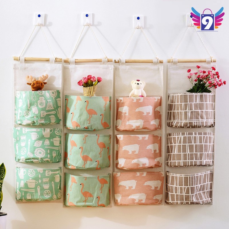 [3-5/8 Hoàn Tiền 25%] - Túi đựng đồ dạng treo 3 tầng đa năng KNSTORE decor hình ngộ nghĩnh (Mẫu 3)