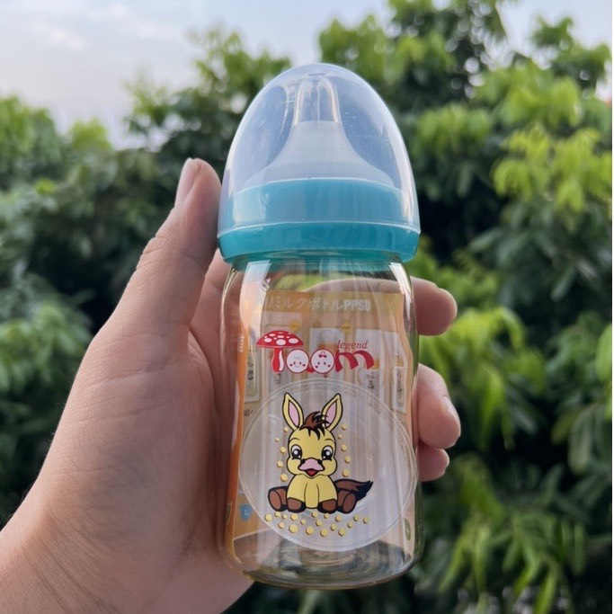 (Tặng thêm 1 núm ti thay thế) Bình sữa Toom PPSU cổ rộng 160ml nhập khẩu Nhật