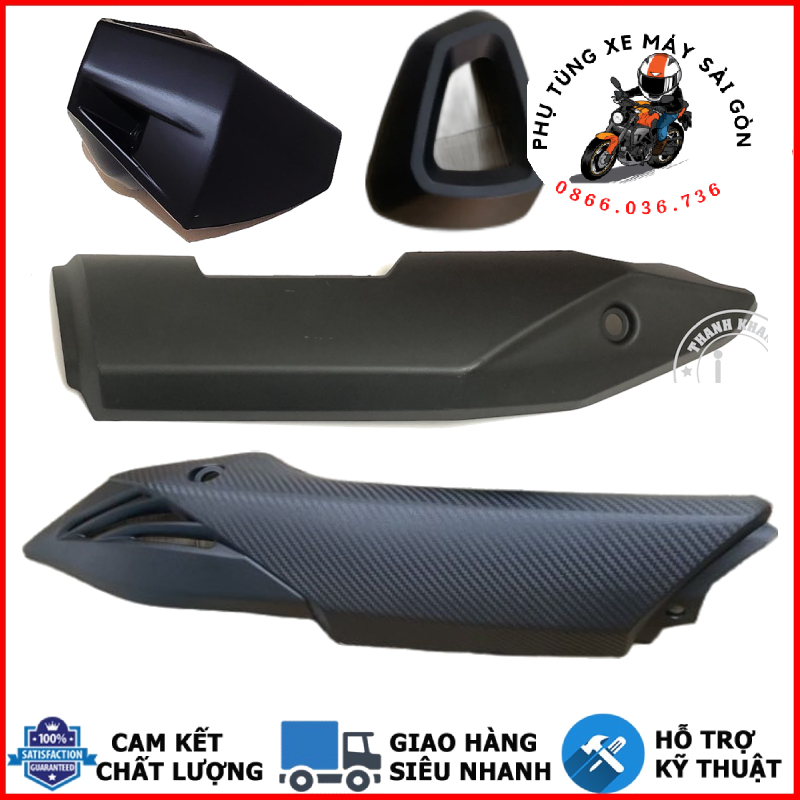 Ốp pô và chụp đít pô winner v1, winner x + v3, winner 150 loại tốt, ốp pô và chụp đít pô winner x + v3 kiểu malaysia