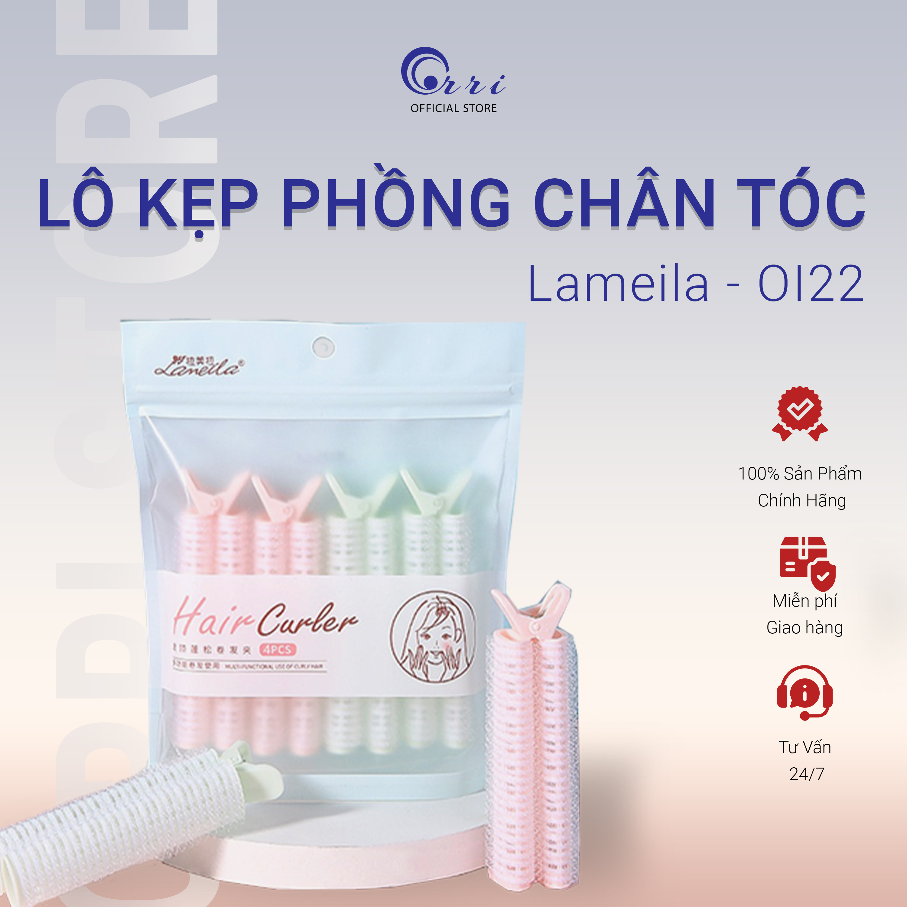 Lô kẹp phồng chân tóc - Lô uốn mái tự dính Hàn Quốc giữ nếp lâu