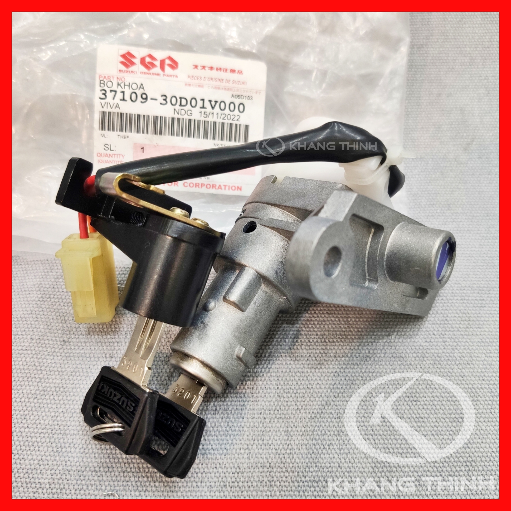Bộ ổ khóa suzuki viva 110- hàng chính hãng