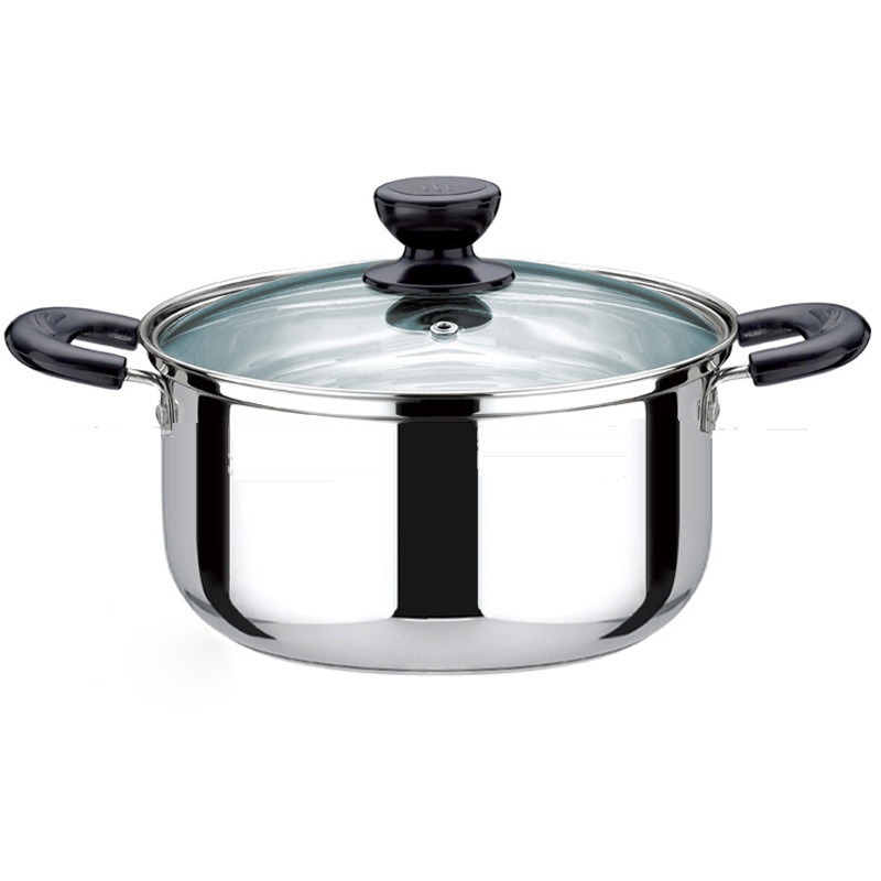 Nồi inox nắp kính 26cm cao cấp