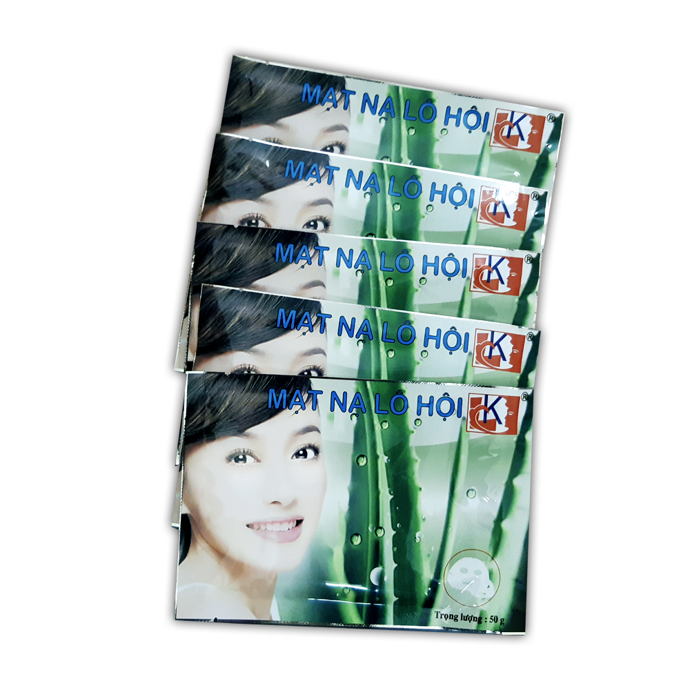 Combo túi 10 miếng mặt nạ dưỡng da LK chiết xuất Lô Hội Nha Đam 50g