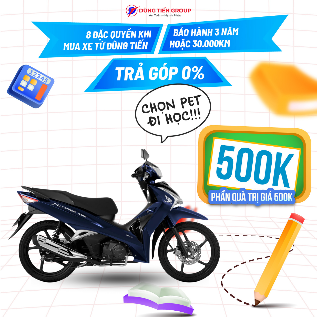 Xe Máy Honda Future 125 FI 2024 - Phiên Bản Cao Cấp (Phanh Đĩa, Vành Đúc)