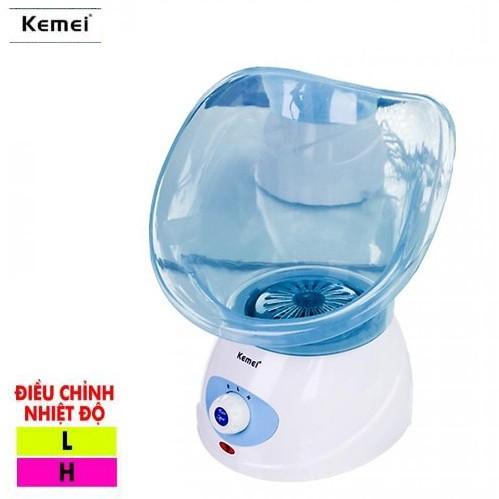 [HCM]Máy Xông Hơi Mặt 2 Mức Điều Chỉnh Độ Nóng KEMEI KM-6080 Xanh