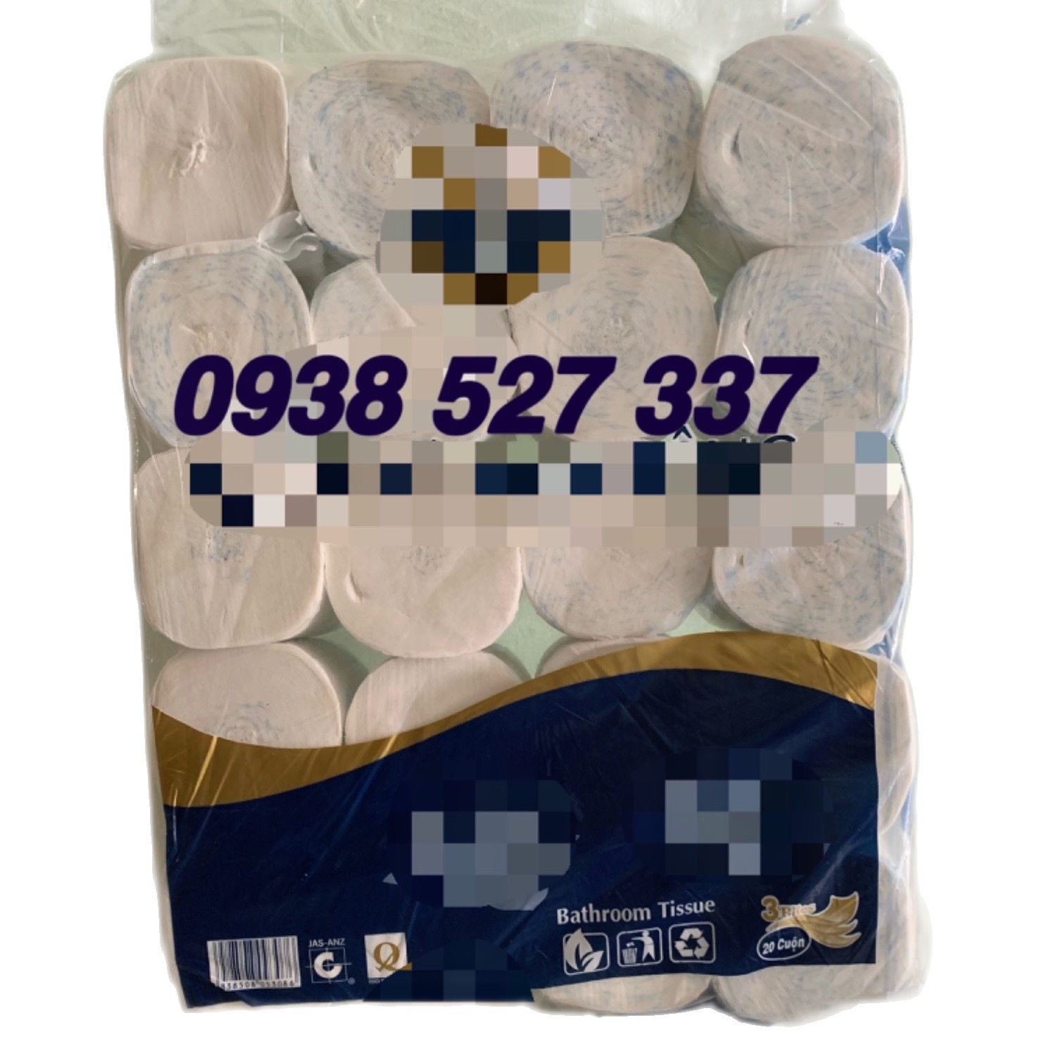 Giấy cuộn cao cấp 3 lớp không lõi 20cuộn/bịch giá rẻ