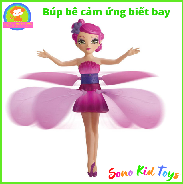 Đồ chơi Búp bê cảm ứng biết bay, cảm ứng bằng tay, có dây sạc kèm theo - Cô tiên biết bay