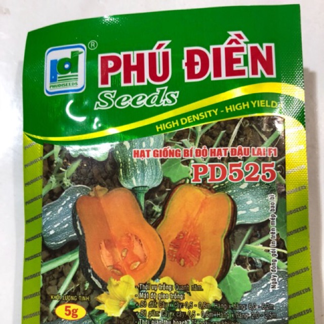 Hạt giống bí đỏ hạt đậu lai f1