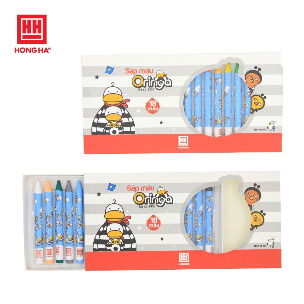 Sáp màu hồng hà oringa 18 màu