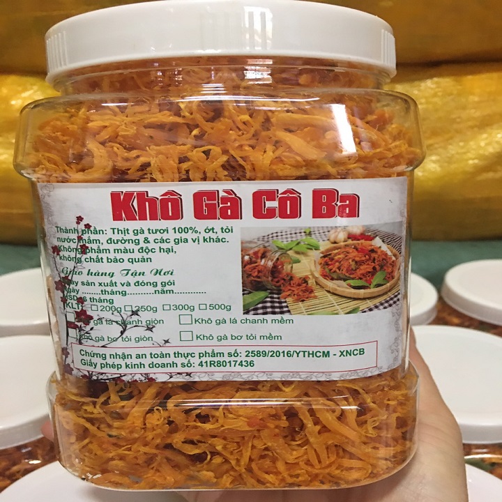 500gram khô gà lá chanh loại 1 bao ngon hũ 500gram