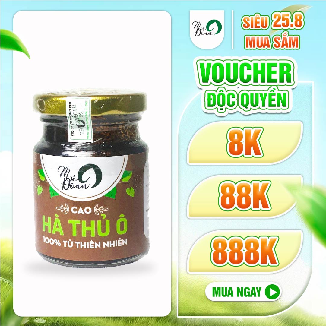 Cao hà thủ ô đỏ Mệ Đoan 80g, hà thủ ô trị tóc bạc , hà thủ ô nguyên chất
