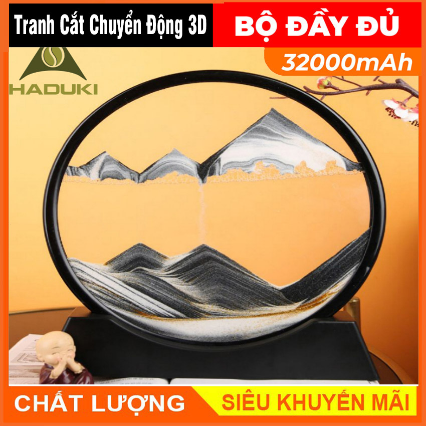 Tranh trang trí hạt cát chảy lún 3d chuyển động nghệ thuật