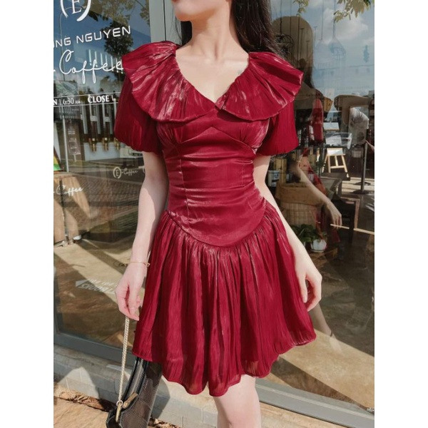 Đầm váy dạo phố xòe tay phồng nữ tính Rin Dress