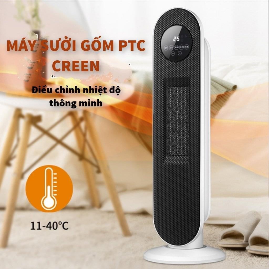 Máy sưởi gốm PTC cao cấp, máy sưởi gốm Creen hàng chính hãng bảo hành 12 tháng
