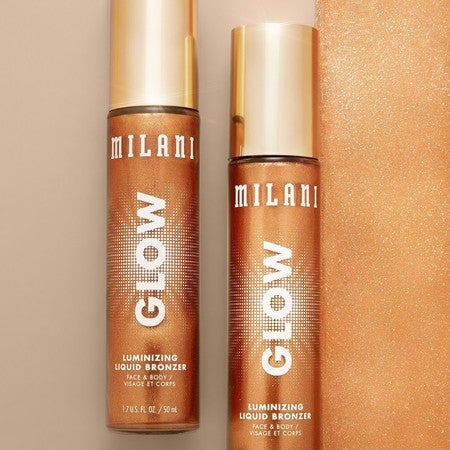 Kem Bắt Sáng Milani Glow Luminizing Liquid Bronzer Illuminator Makeup for Face & Body, Liquid Highlighter, Makeup Bronzer 50ml