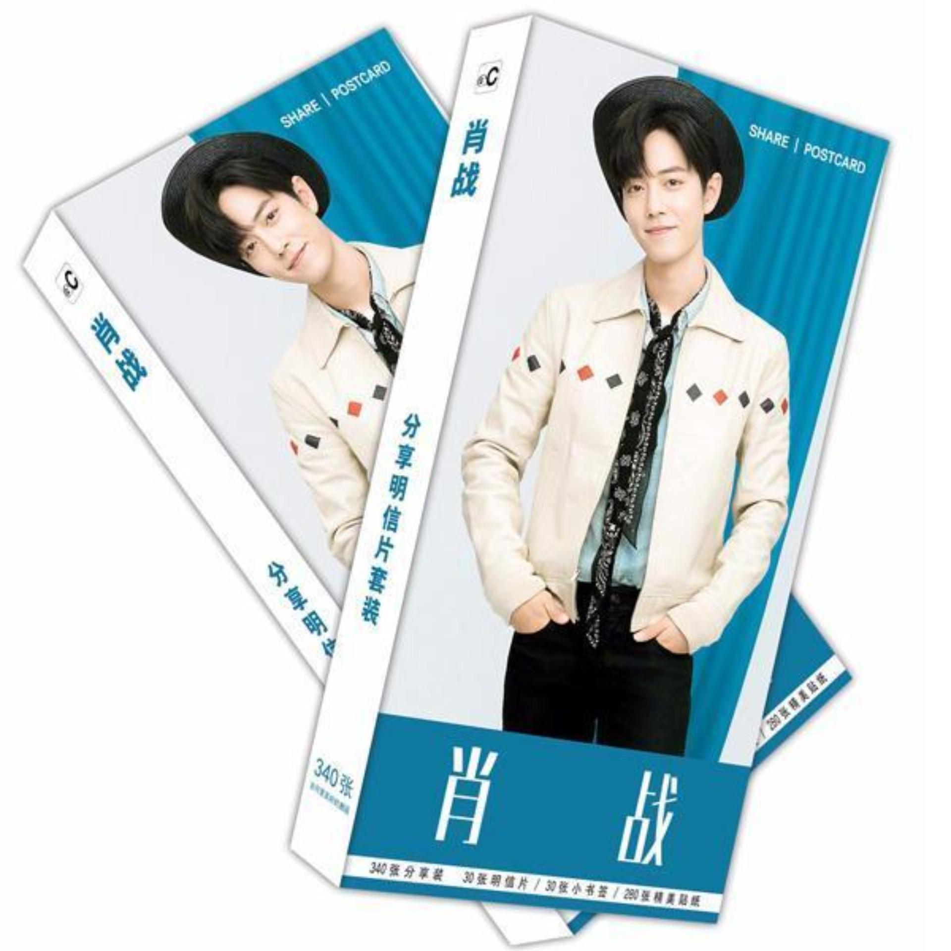 Postcard Tiêu Chiến đội mũ phớt Tiêu Chiến Vương Nhất Bác Lam Vong Cơ Ngụy Vô Tiện ma đạo tổ sư phim trần tình lệnh  hộp ảnh bộ ảnh có ảnh dán + lomo + postcard bưu thiếp