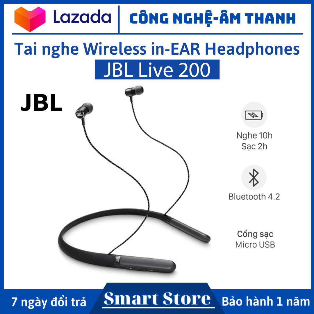 Tai nghe bluetooth jbl live200 đen
