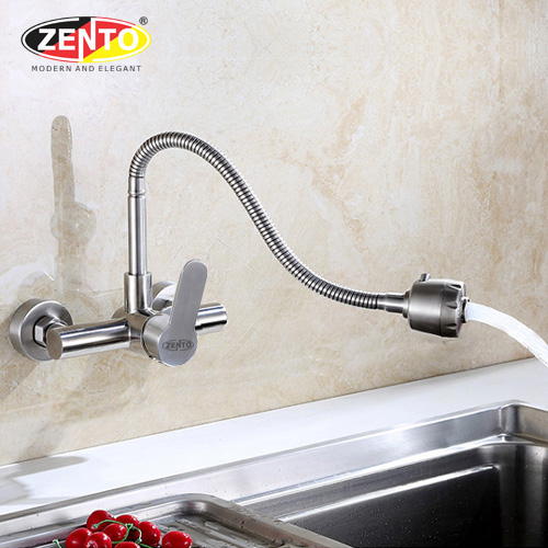 Vòi rửa bát gắn tường nóng lạnh inox304 SUS4651-1