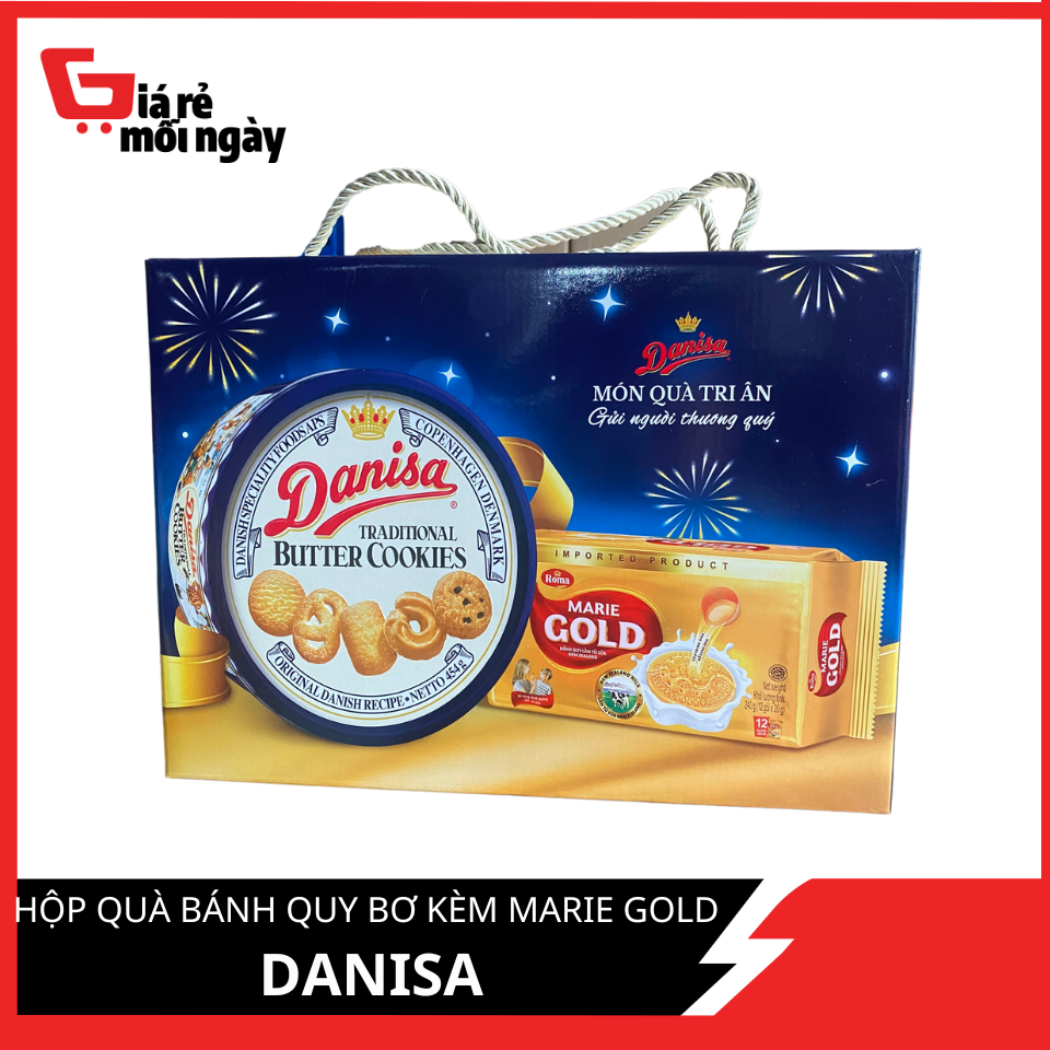 Hộp Quà Bánh Quy Bơ Danisa 454g Kèm Marie Gold 240G (Limited)