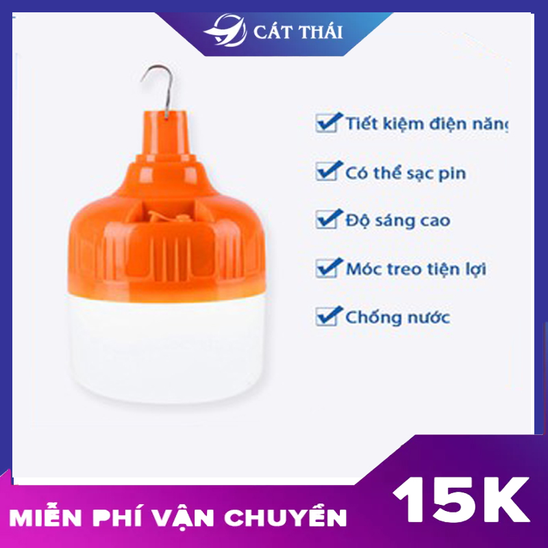 Đèn LED cao cấp Cát Thái Q021 siêu sáng, sạc tích điện, có móc treo rất tiện lợi, có thể sạc pin, chất liệu nhựa độ bền cao, tuổi thọ sử dụng lâu