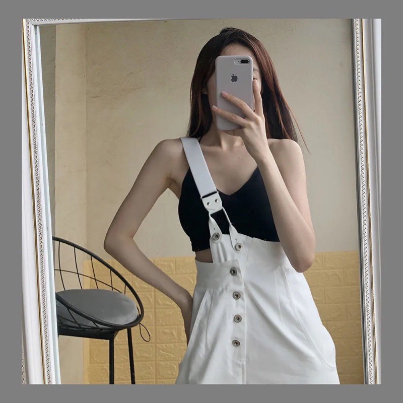 Quần Yếm Kaki Dây Chéo Siêu Cá Tính