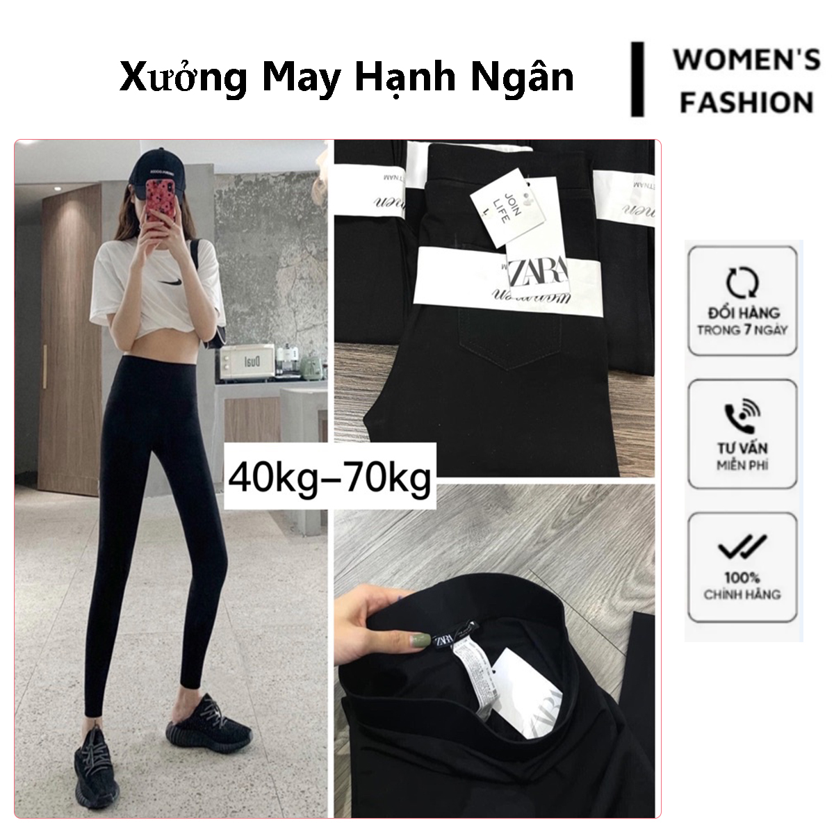 Quần Legging Za Ra Cạp Cao Tôn Dáng hot hit