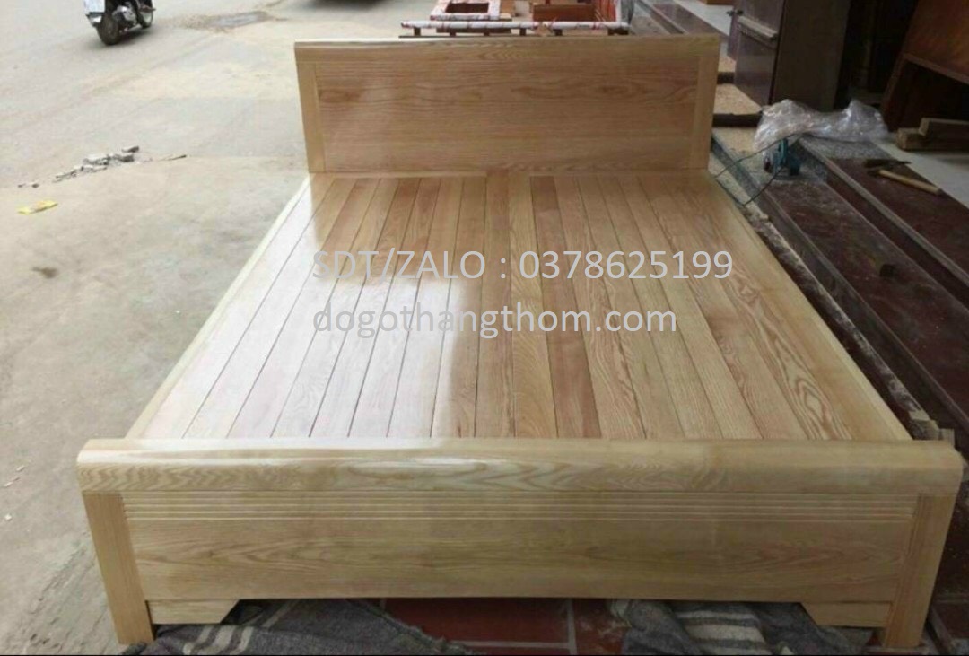 giường ngủ gỗ sồi 1m8x2m rác phản gỗ sồi giá thật