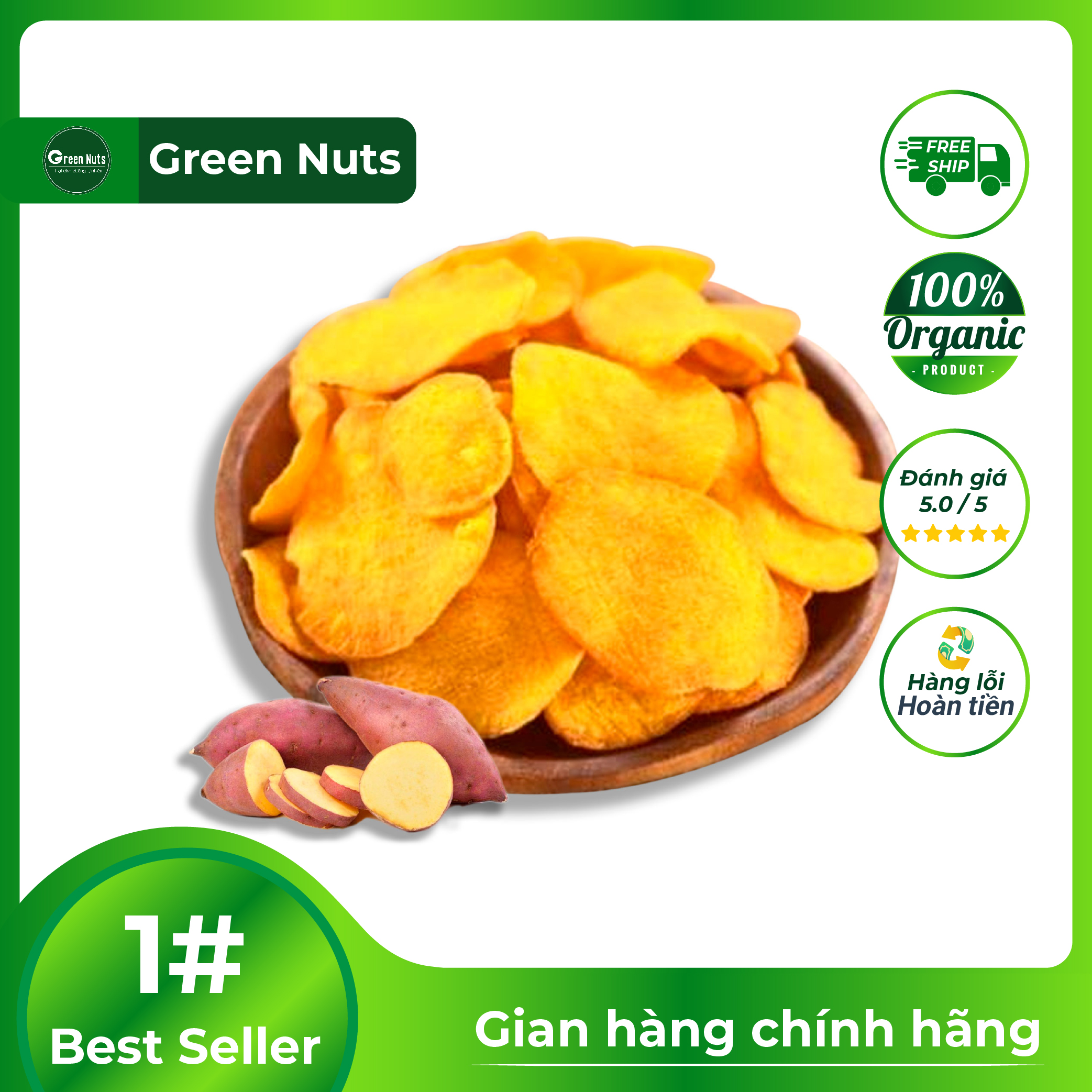 Khoai Lang Sấy Mật, Khoai Sấy Giòn Rụm, Cắt Lát Thơm Ngon