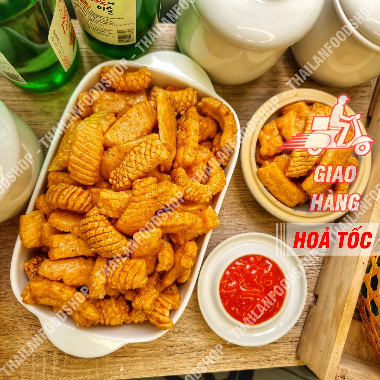 Snack mực thái lan talaethong - lon 150gr