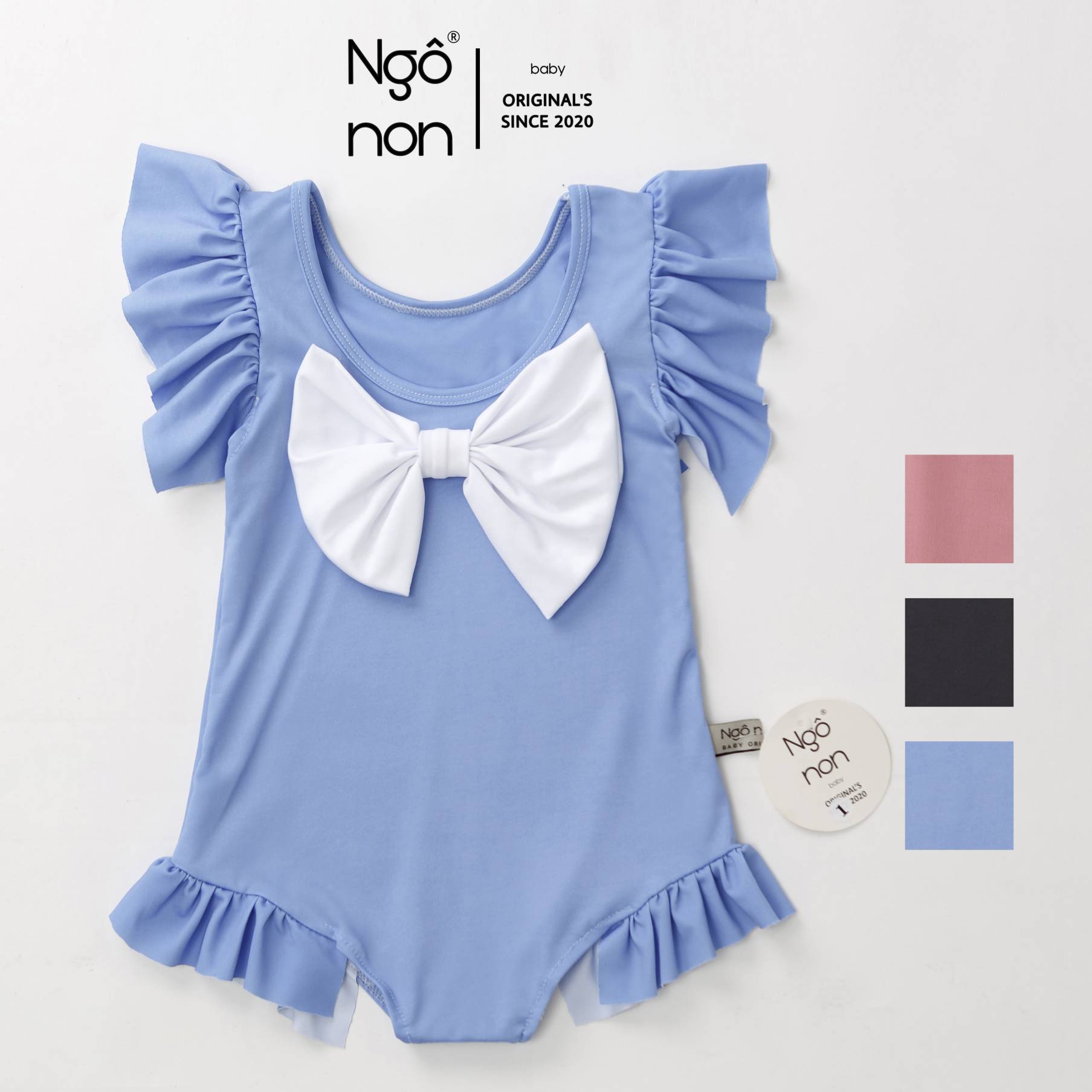 Bộ bikini nơ xinh xắn cho bé gái