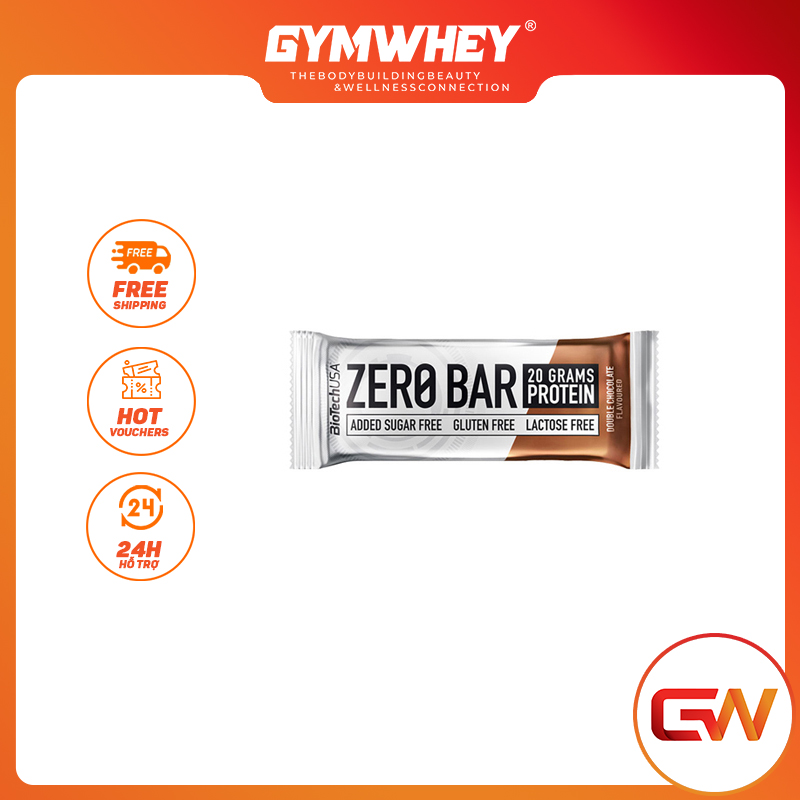 Biotech protein zero bar bánh protein cung cấp 20 grams protein tăng cơ, thay thế bữa phụ 20 thanh