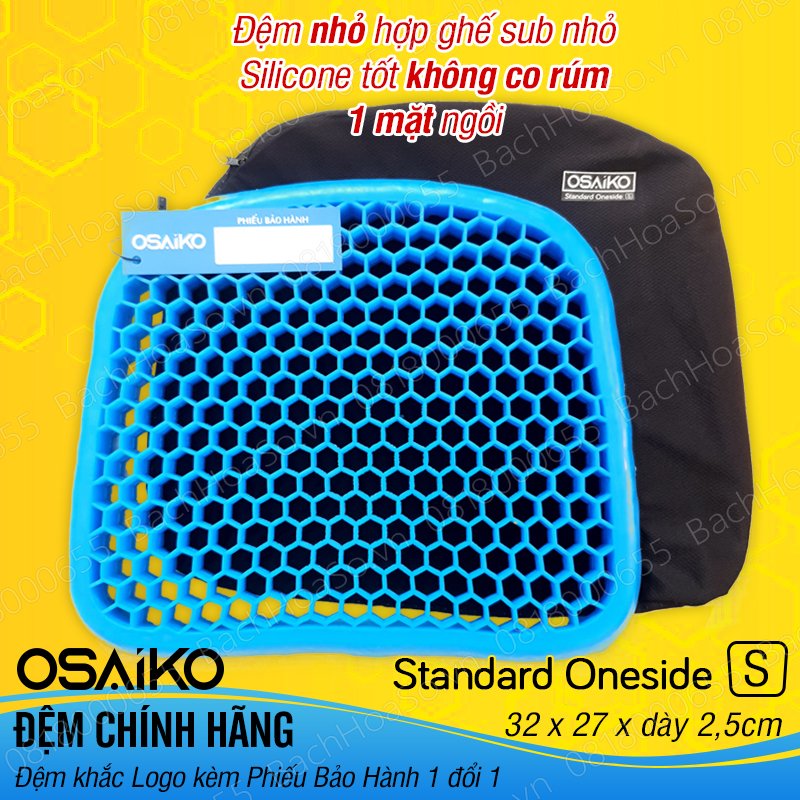 [HCM]Đệm lót ghế ngồi thiền Đệm ngồi 3d thoáng khí, Đệm ngồi bệt tuần hoàn máu, Đệm lót ghế gỗ ngồi 3d thế hệ 2 mới, Đệm ngồi giảm đau mỏi mông, lưng,Đệm gel silicone tổ ong cao cấp OSAIKO - Bảo Hành 5 năm