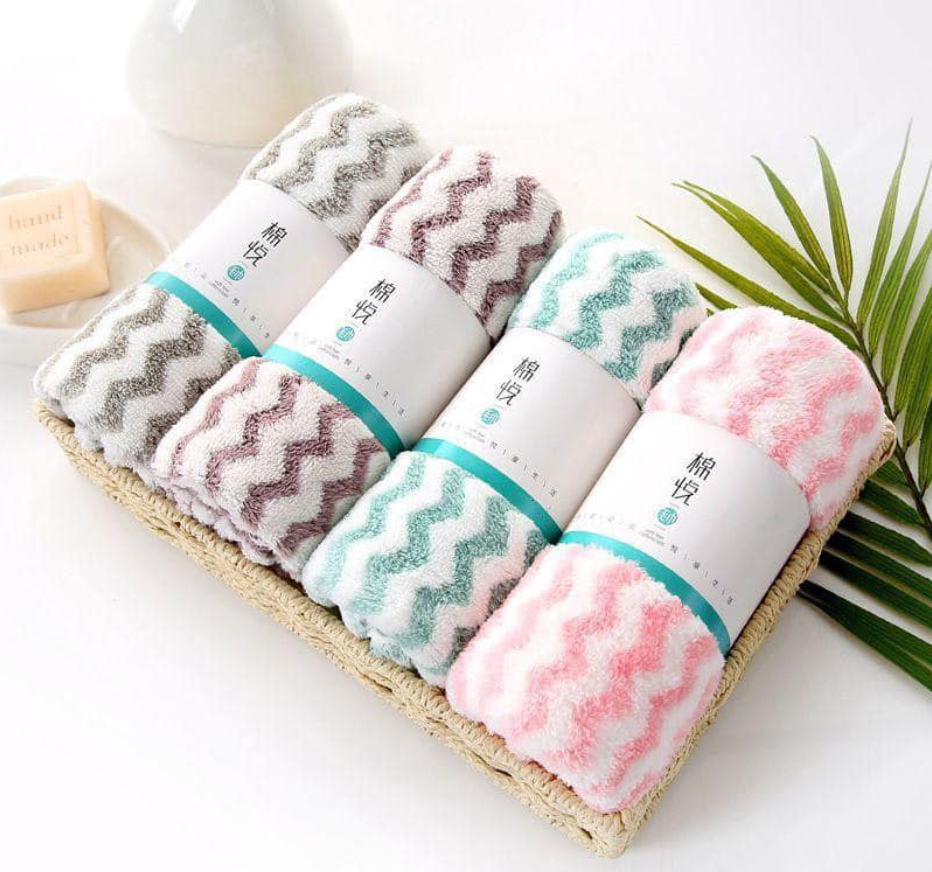 Khăn mặt lông mịn xuất Hàn 30x50cm siêu thấm nước