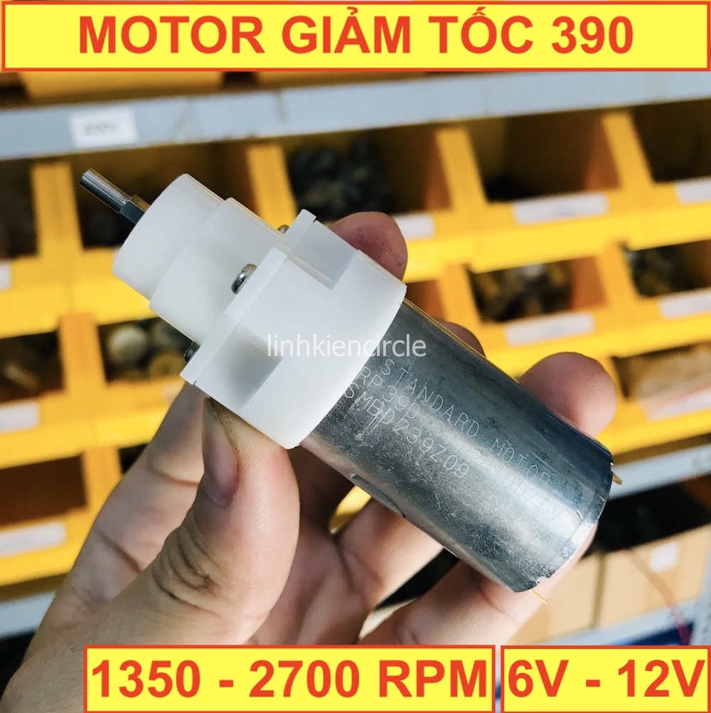 [HCM]Motor mô tơ giảm tốc mini 390 tốc độ nhanh trục 3mm tỷ lệ giảm 1:3.4 6V - 12V tốc độ 1350 - 2700 RPM - LK0322