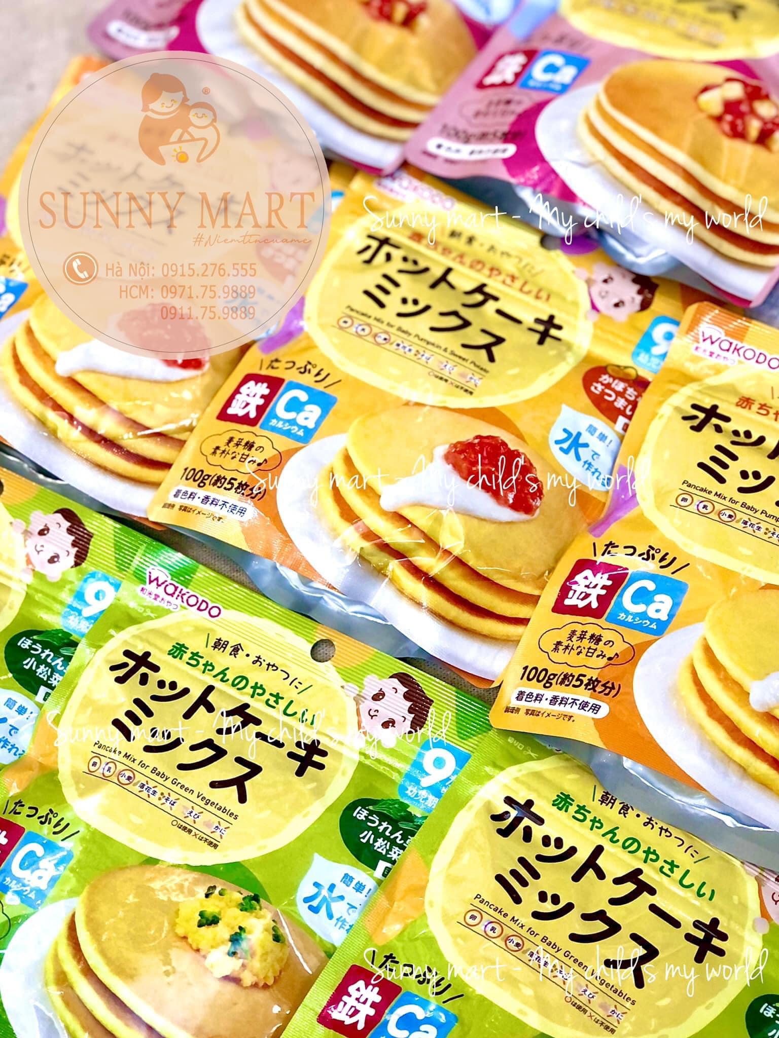 Bột làm bánh pancake wakodo 9m+
