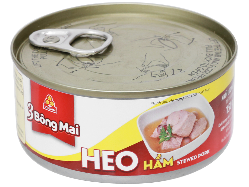 Thịt heo hầm 3 bông mai vissan hộp 150g