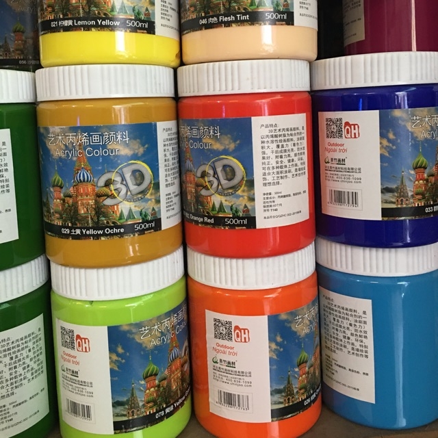 Màu vẽ Acrylic 3D 500ml ngoài trời