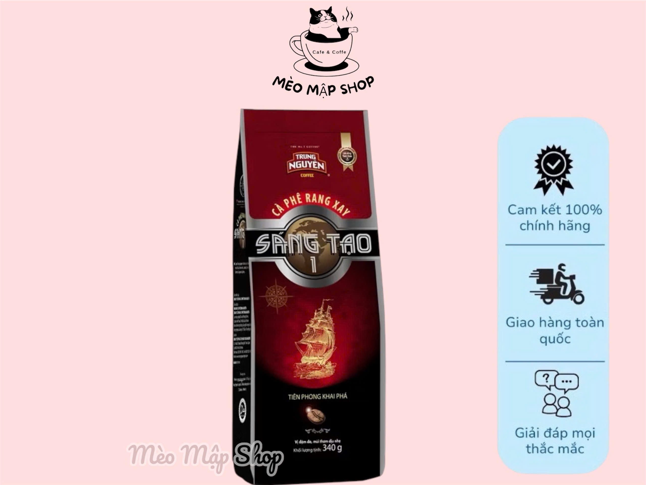 Trung Nguyên Legend - Cà phê rang xay Sáng tạo 1 - Bịch 340gr