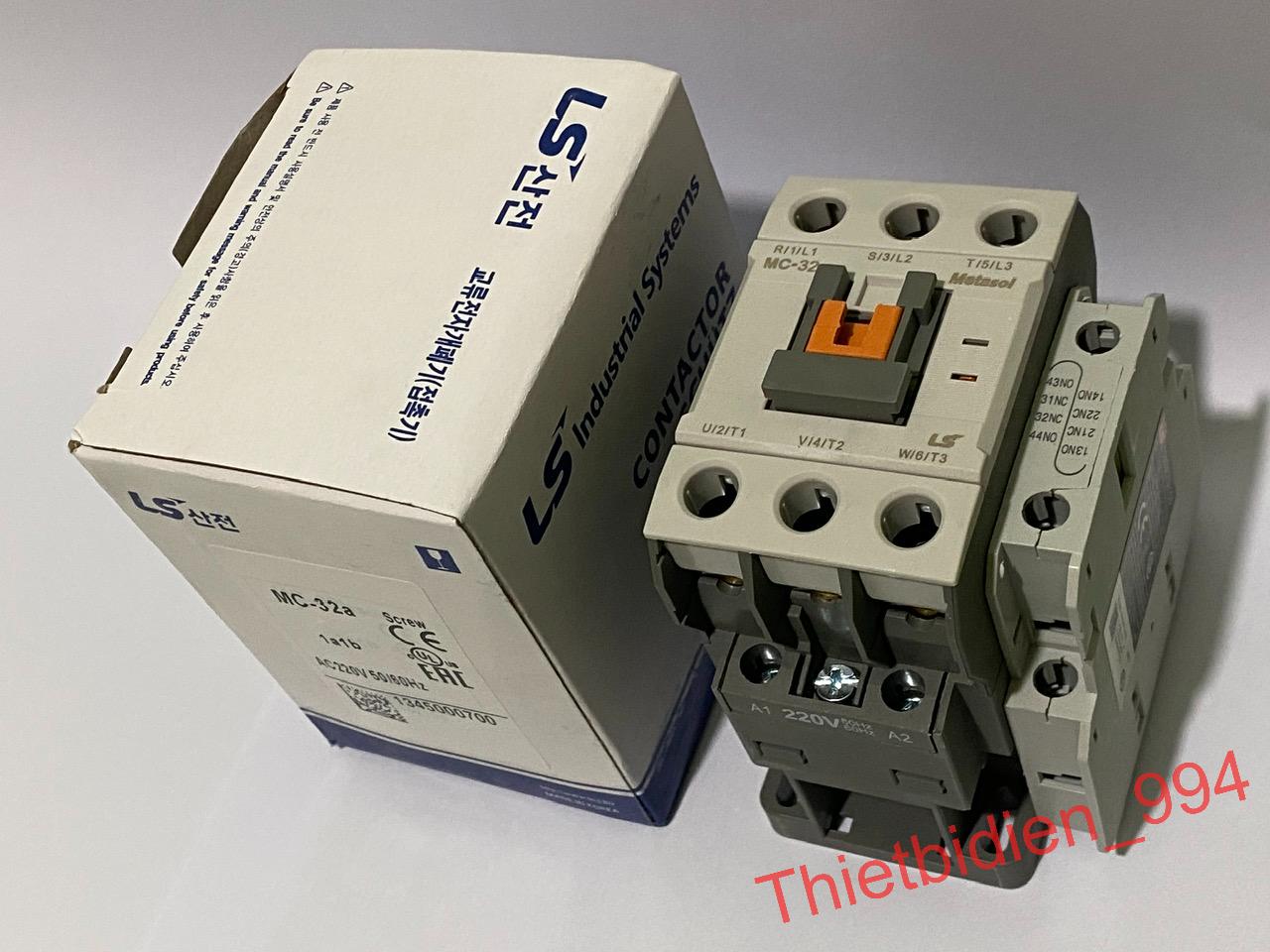 Khởi động từ - Contactor LS MC-32A 220V 18.5kW 2NC+2NO (chính hãng mới 100%)