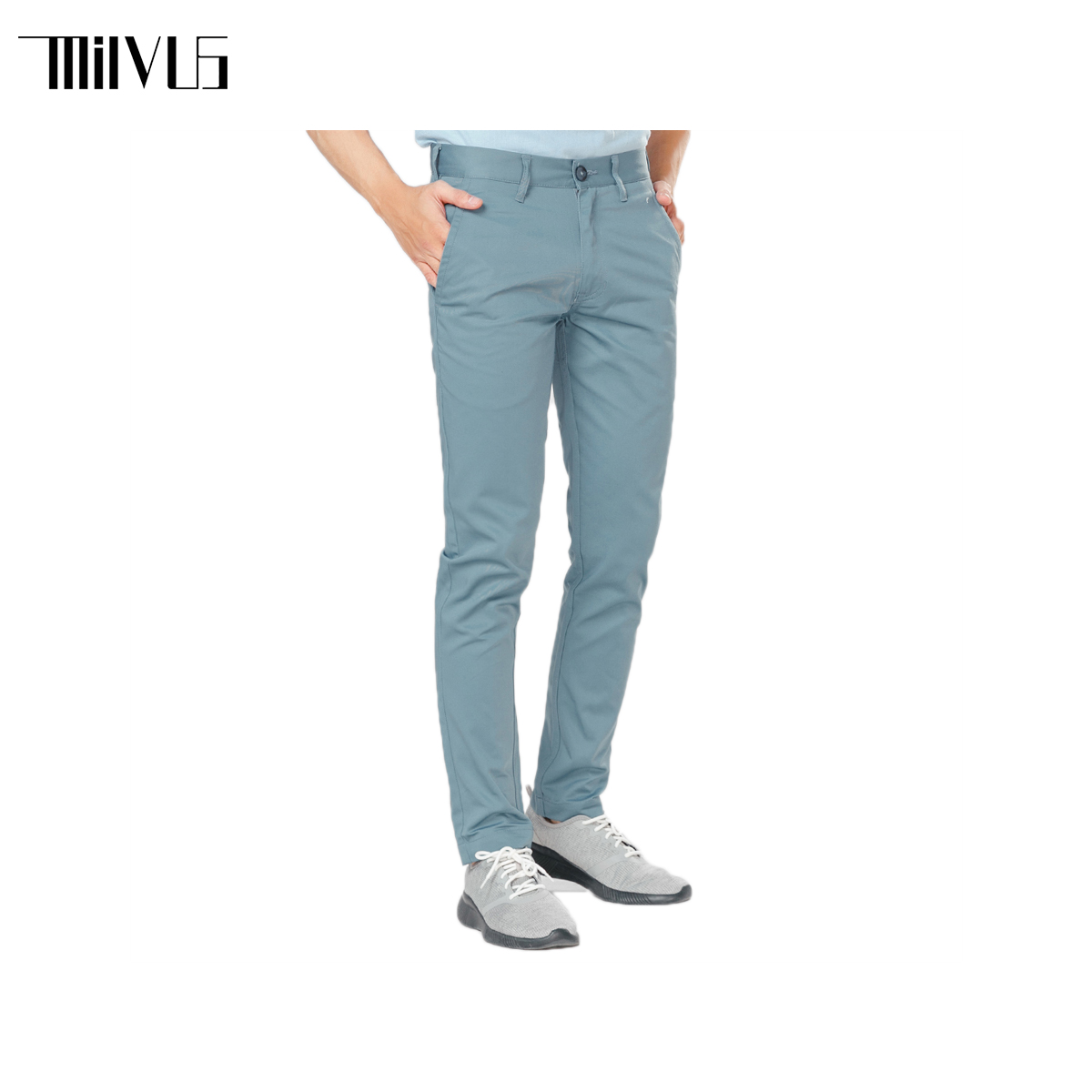 Quần kaki nam milvus màu xanh lam nhạt mvpn026mbl30