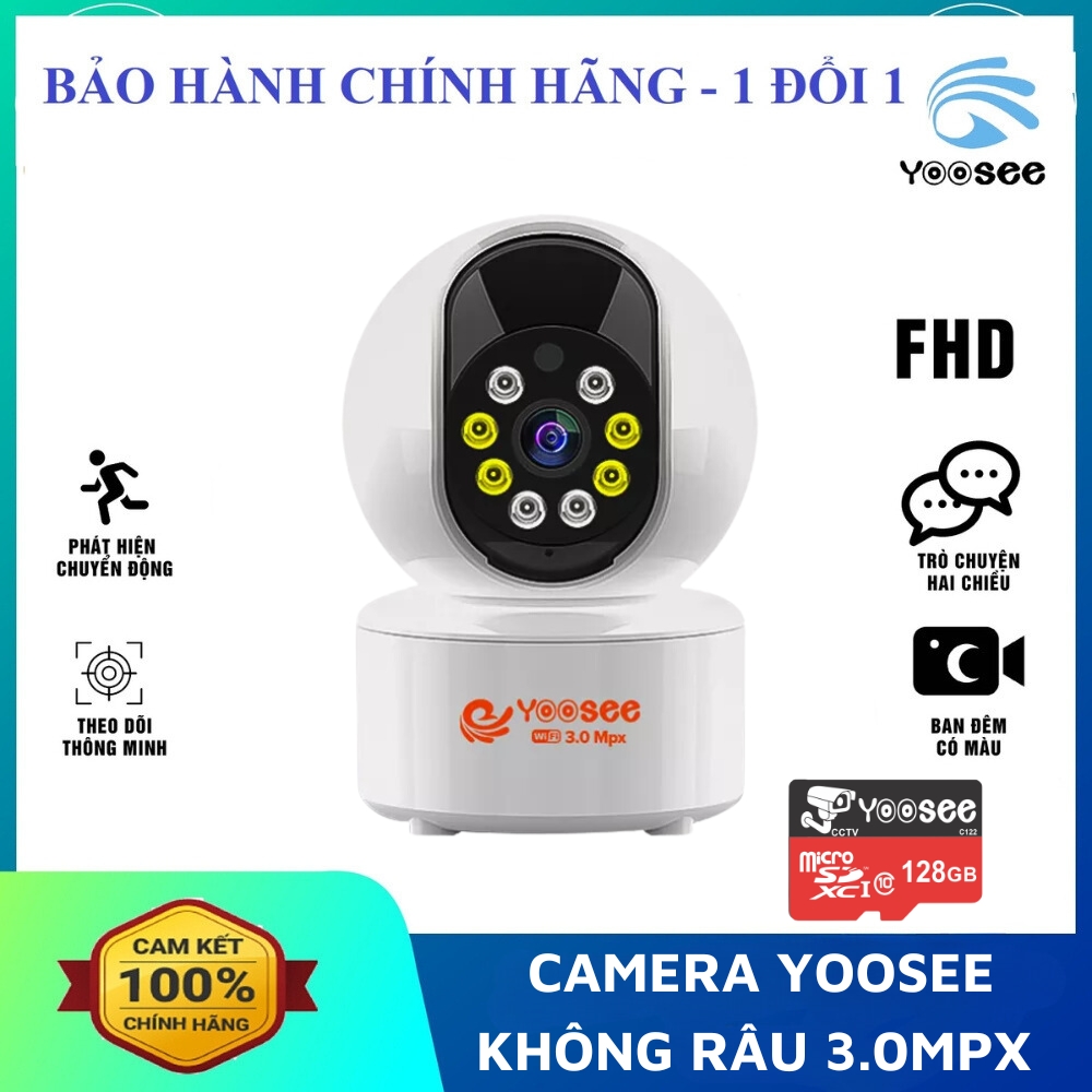 Camera IP Wifi Yoosee YS2031 Độ Phân giải 3.0MP Đàm thoại 2 chiều Chuyển động theo người Bảo hành 1 đổi 1